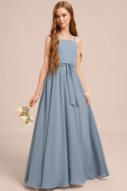 Robe Demoiselle D'Honneur Mousseline Ciel