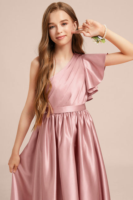 Robe Demoiselle D'Honneur Satin Lilas Chic - gallery 4