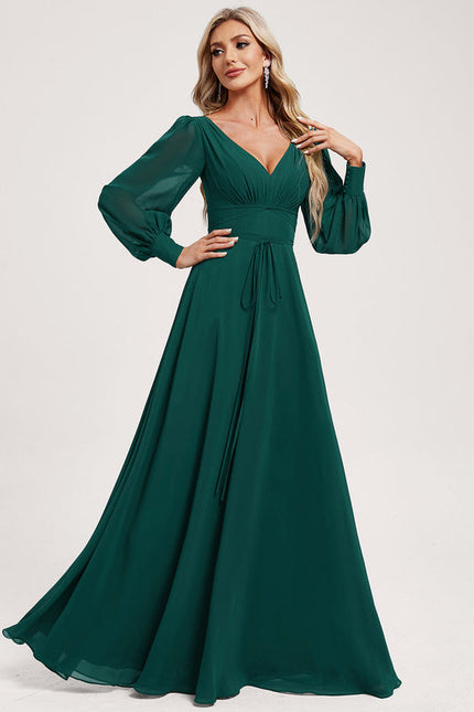 Robe Demoiselle D'Honneur Mousseline Beige - gallery 2