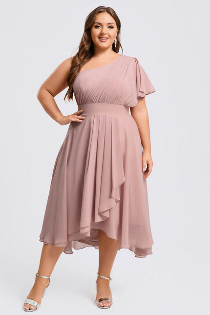 Robe Demoiselle D'Honneur Chiffon Rose - gallery 9