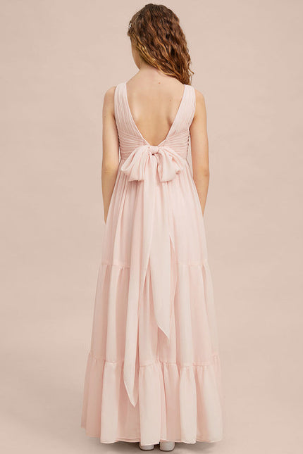 Robe Demoiselle D'Honneur Verte Éthérée - gallery 7