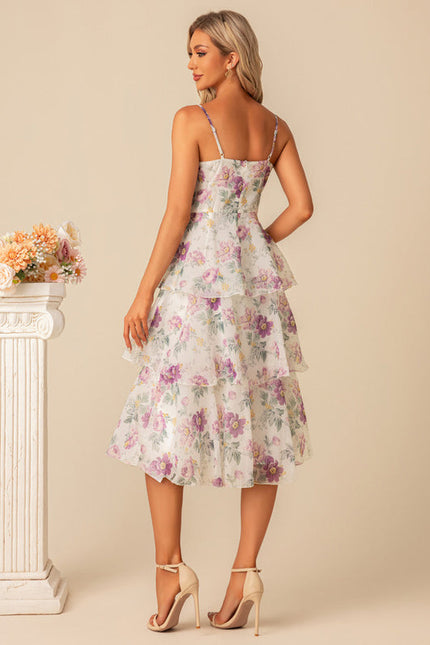 Robe Demoiselle D'Honneur Florale Cascade - gallery 1