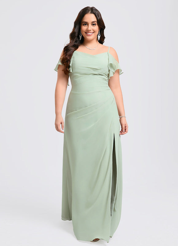 Robe Demoiselle D'Honneur Fluide Ciel - gallery 7