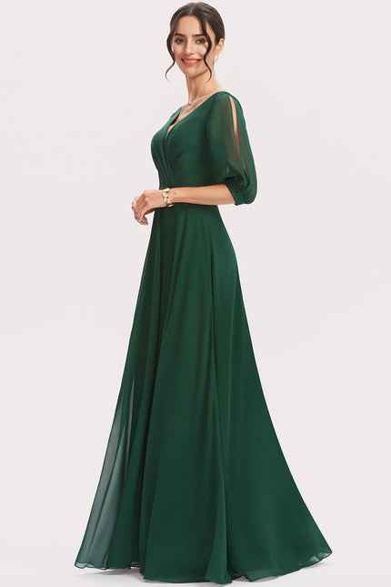 Robe Demoiselle D'Honneur À Volants Rose Pâle - gallery 2