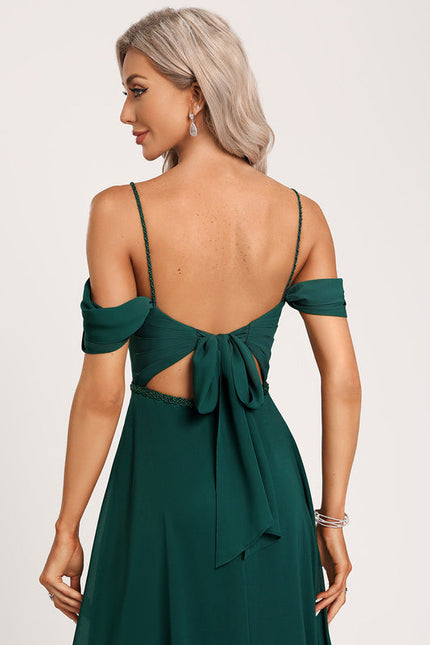 Robe Demoiselle D'Honneur Émeraude Élancée - gallery 3