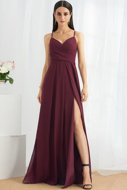 Robe Demoiselle D'Honneur À Volants Rose Pâle - gallery 1