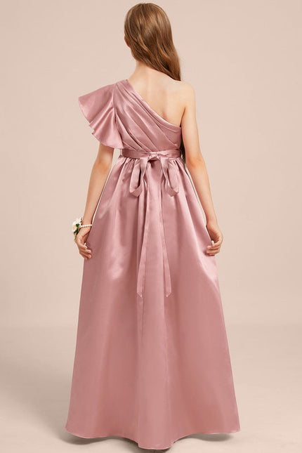 Robe Demoiselle D'Honneur Satin Lilas Chic - gallery 5