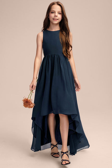 Robe Demoiselle D'Honneur Nuit Marine Fluide