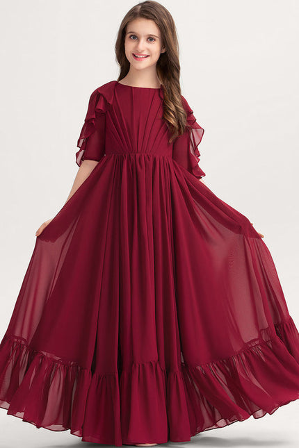 Robe Demoiselle D'Honneur Volante Prune