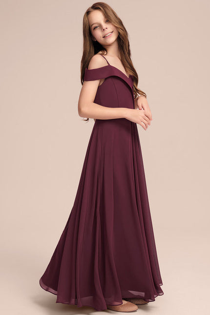 Robe Demoiselle D'Honneur Flottante Cerise - gallery 3