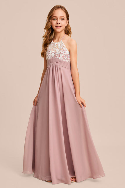 Robe Demoiselle D'Honneur Aérienne Rose - gallery 4