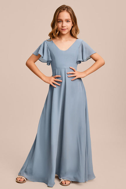 Robe Demoiselle D'Honneur Verte Éthérée - gallery 2