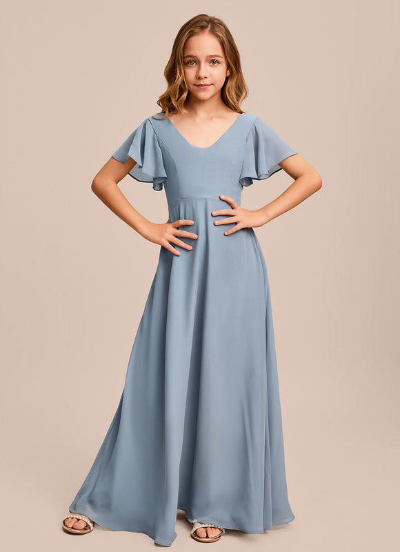 Robe Demoiselle D'Honneur Verte Éthérée - gallery 2