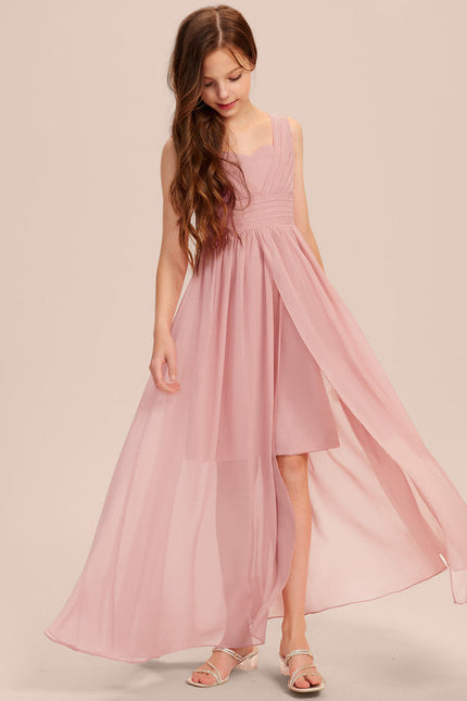 Robe Demoiselle D'Honneur Rose Poudré Élégant - gallery 6