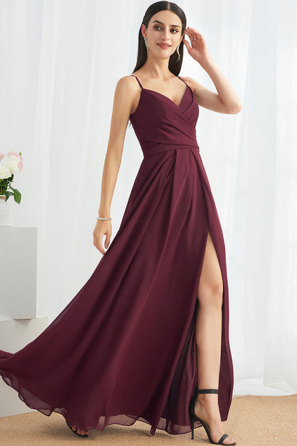 Robe Demoiselle D'Honneur À Volants Rose Pâle