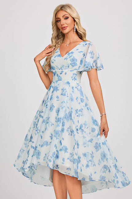 Robe Demoiselle D'Honneur Asymétrique Fluide - gallery 3