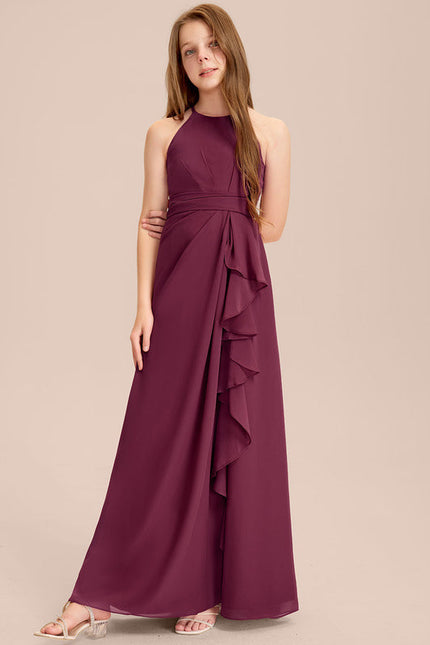 Robe Demoiselle D'Honneur Flottante Prune - gallery 4