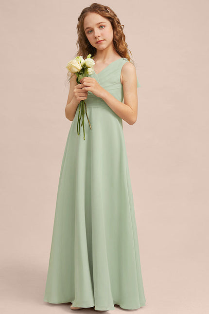 Robe Demoiselle D'Honneur Verte Éthérée - gallery 5