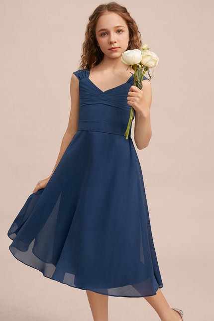 Robe Demoiselle D'Honneur Marine Élégante