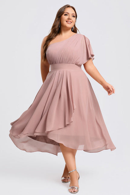 Robe Demoiselle D'Honneur Chiffon Rose - gallery 6