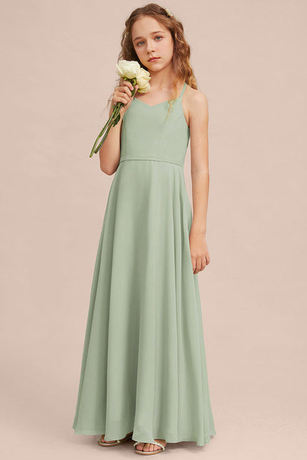 Robe Demoiselle D'Honneur Verte Éthérée