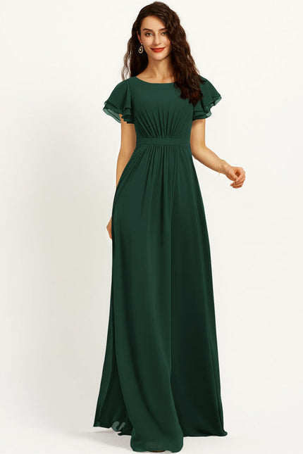 Robe Demoiselle D'Honneur Émeraude Fluide - gallery 5