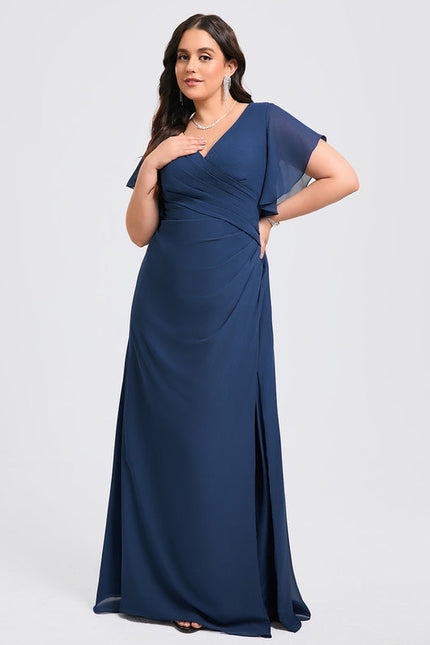 Robe Demoiselle D'Honneur À Volants Rose Pâle - gallery 6