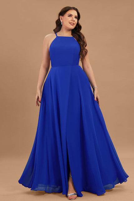 Robe Demoiselle D'Honneur Longue Beige Élégante - gallery 8