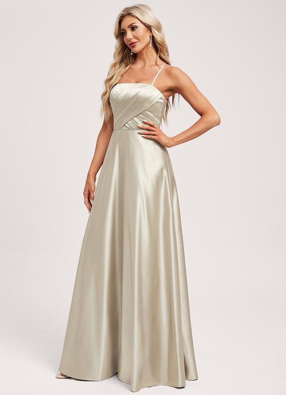 Robe Demoiselle D'Honneur Satinée Ivoire - gallery 2