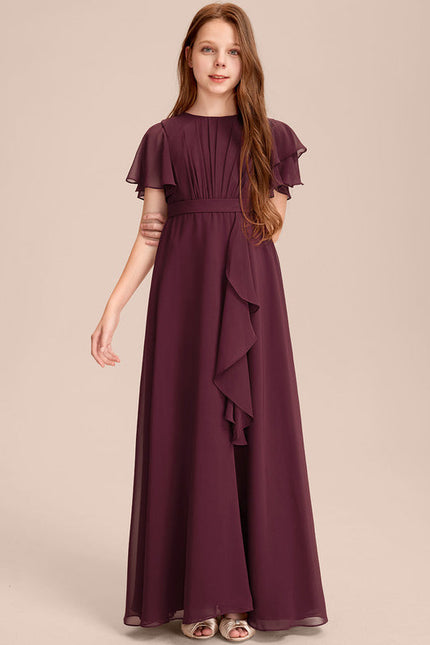 Robe Demoiselle D'Honneur Volante Prune