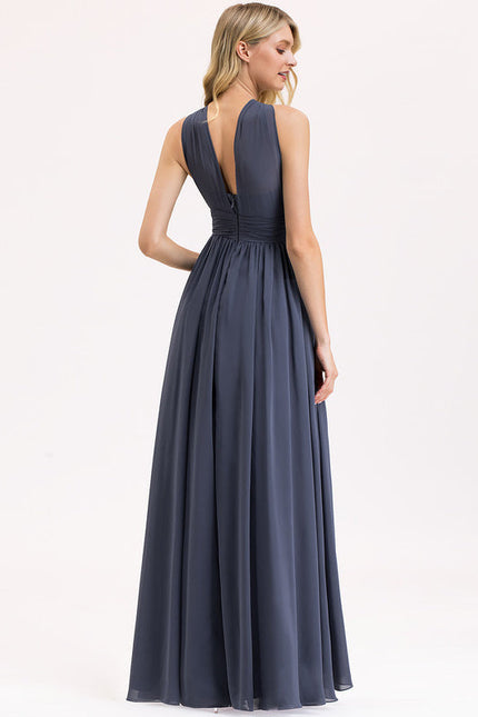 Robe Demoiselle D'Honneur À Volants Rose Pâle - gallery 3