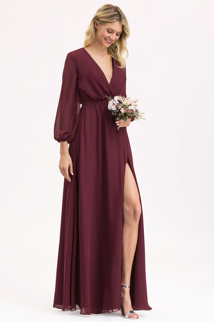 Robe Demoiselle D'Honneur Éclat Bordeaux - gallery 3