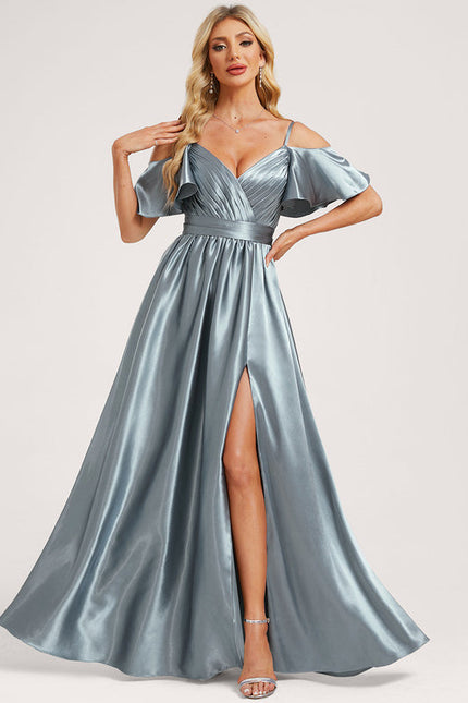 Robe Demoiselle D'Honneur Satin Éclatant - gallery 4