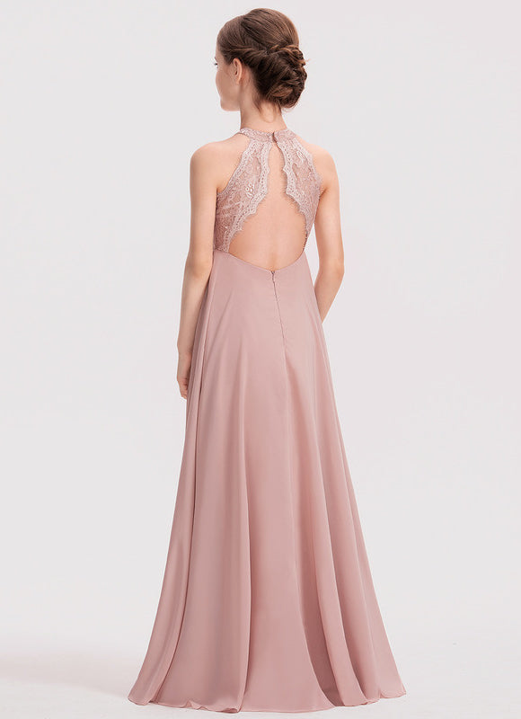 Robe Demoiselle D'Honneur Aérienne Rose - gallery 4