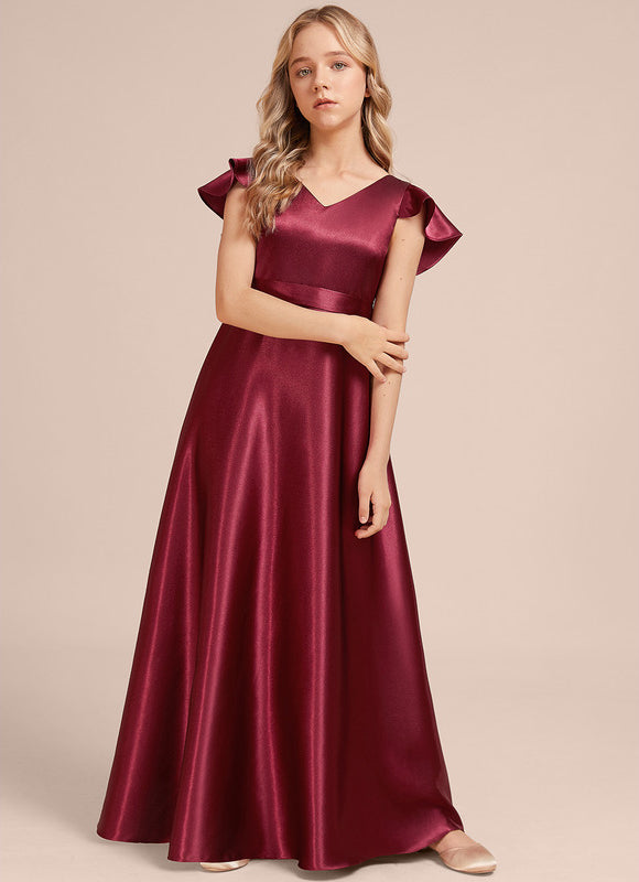 Robe Demoiselle D'Honneur Satin Émeraude Chic - gallery 3