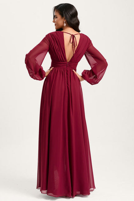 Robe Demoiselle D'Honneur Asymétrique Fluide - gallery 2