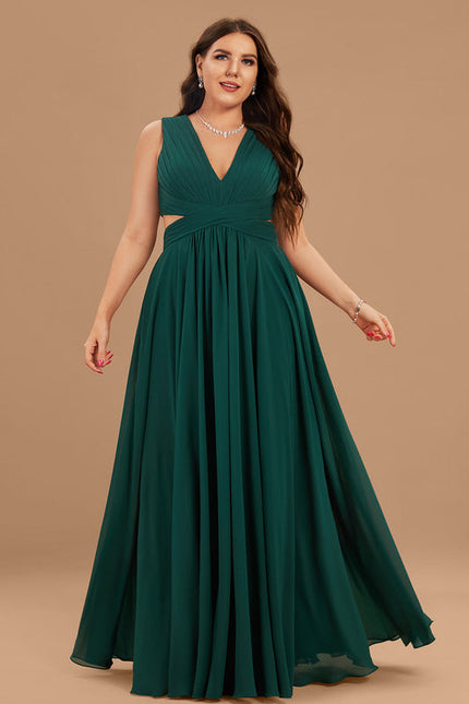 Robe Demoiselle D'Honneur Élégante Bordeaux - gallery 4