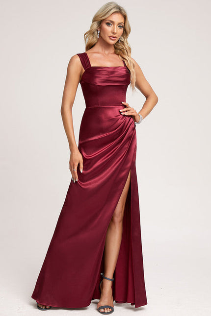 Robe Demoiselle D'Honneur Champagne Satin