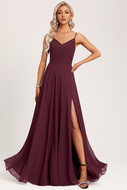 Robe Demoiselle D'Honneur Mousseline Beige