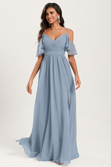 Robe Demoiselle D'Honneur Fluide Ciel - gallery 5