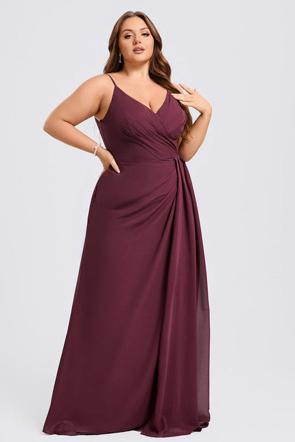 Robe Demoiselle D'Honneur À Volants Rose Pâle - gallery 6