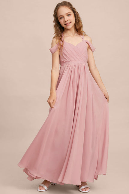 Robe Demoiselle D'Honneur Flottante Cerise - gallery 3