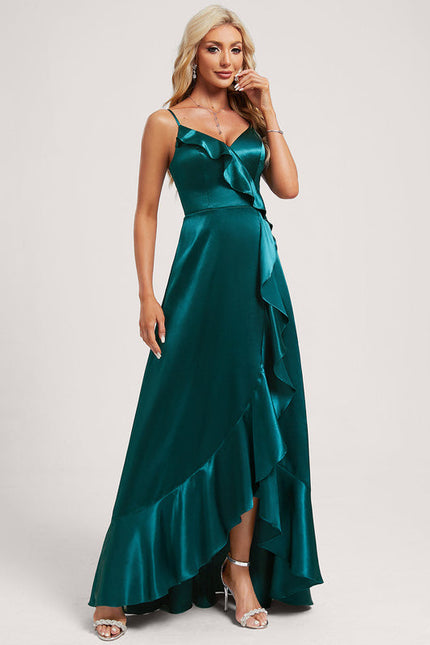 Robe Demoiselle D'Honneur En Satin - gallery 2