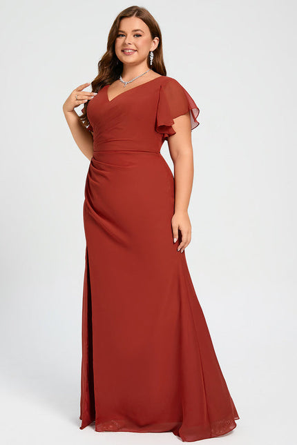 Robe Demoiselle D'Honneur À Volants Rose Pâle - gallery 9