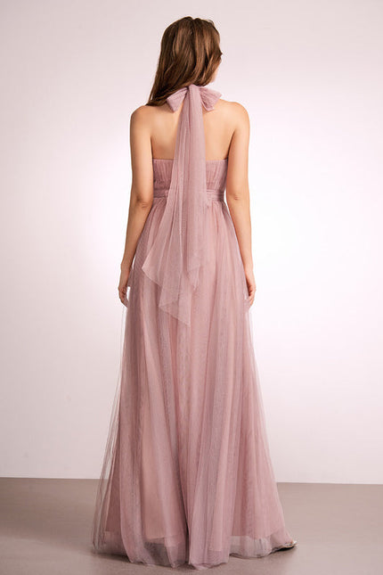 Robe Demoiselle D'Honneur Rose Brumeuse - gallery 8