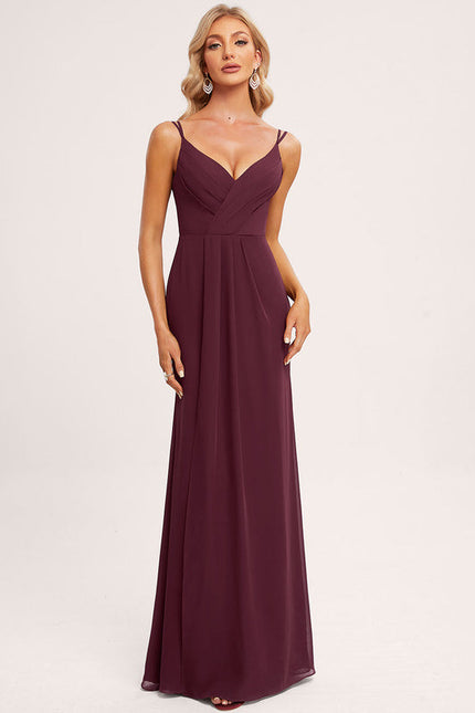 Robe Demoiselle D'Honneur À Volants Rose Pâle