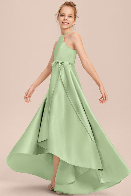 Robe Demoiselle D'Honneur Satin Fluide Asymétrique - gallery 4