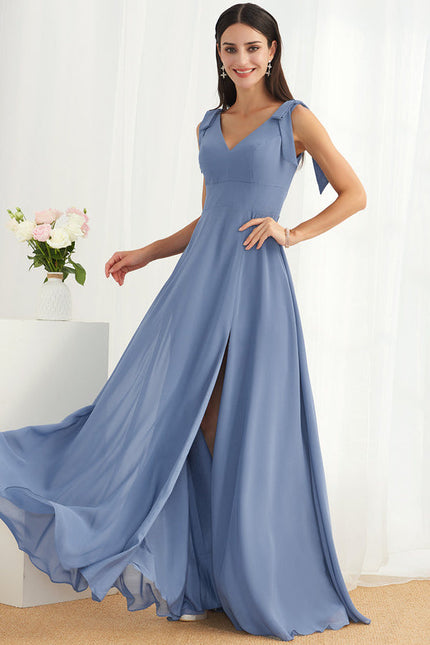 Robe Demoiselle D'Honneur Chiffon Élégante