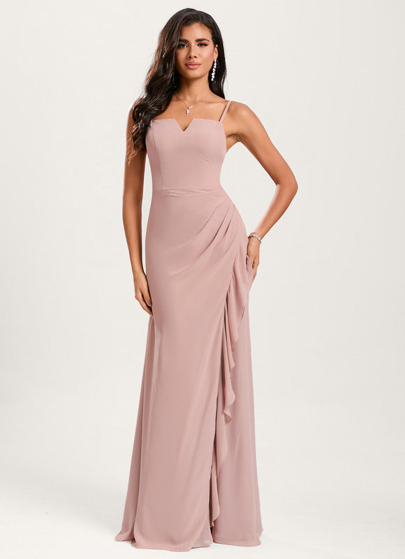 Robe Demoiselle D'Honneur Rose Drapée - gallery 3