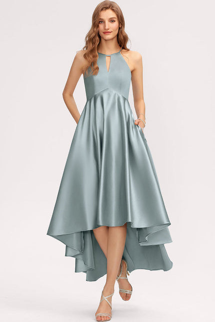 Robe Demoiselle D'Honneur Satinée Aérienne - gallery 2